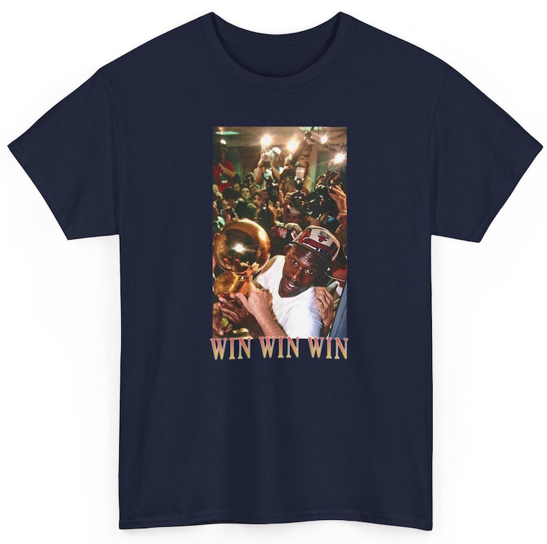 Michael Jordan MJ Win Win Win Trophy Championship T-shirt