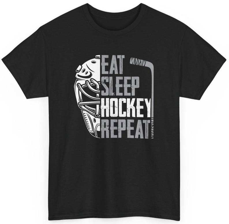 Eat Sleep Hockey Repeat T-Shirt, Hockey Players Sports Supporters Hockey Fans Women Men Hockey Stick T-ShirtEat Sleep Hockey Repeat T-Shirt, Hockey Players Sports Supporters Hockey Fans Women Men Hockey Stick T-Shirt