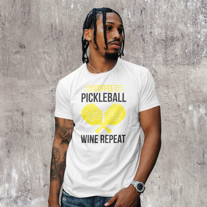 Coffee Pickleball Wine Repeat Shirt, Pickleball Shirt, Gift for Pickleball Lover, Funny Pickleball Shirt, Pickleball Graphic TeeCoffee Pickleball Wine Repeat Shirt, Pickleball Shirt, Gift for Pickleball Lover, Funny Pickleball Shirt, Pickleball Graphic Tee