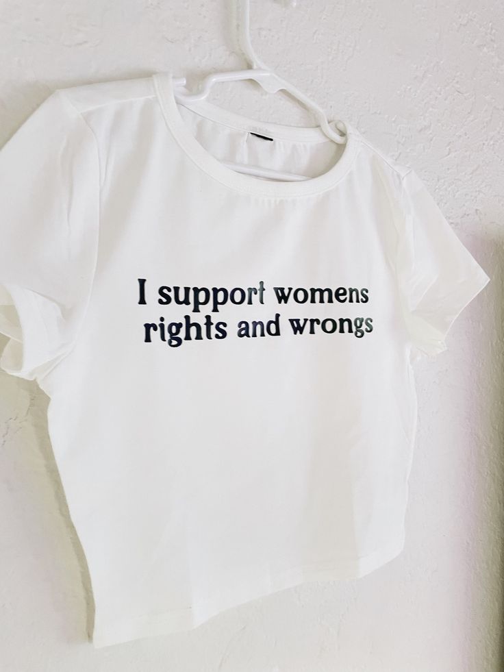 I support women rights and wrongs Y2K baby tee
