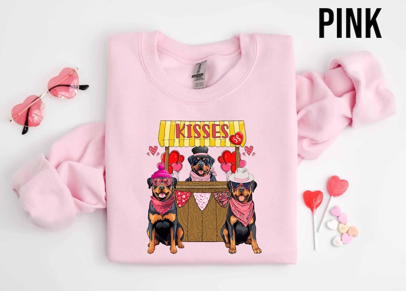 Rottweiler Valentine Sweatshirt, Rottweiler Valentine's Day Shirt, Rottweiler Mom Shirt, Rottweiler Lover Gift, My Dog Is My Valentine Shirt For Men And Women