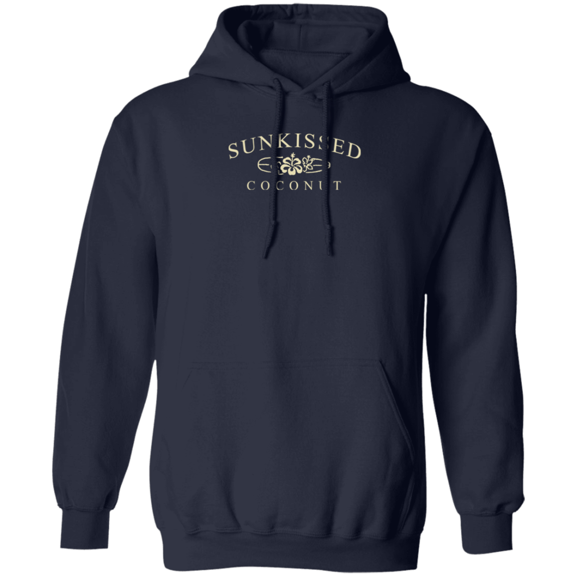 Navy Printed Sunkissedcoconut HoodieNavy Printed Sunkissedcoconut Hoodie For Men And Women