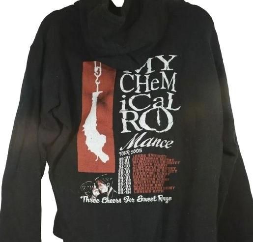 My Chemical Romance MCR Tour 2005 Three Cheers for Sweet Revenge Hoodie Tee Shirt OutfitMy Chemical Romance MCR Tour 2005 Three Cheers for Sweet Revenge Hoodie Tee Shirt Outfit For Men And Women