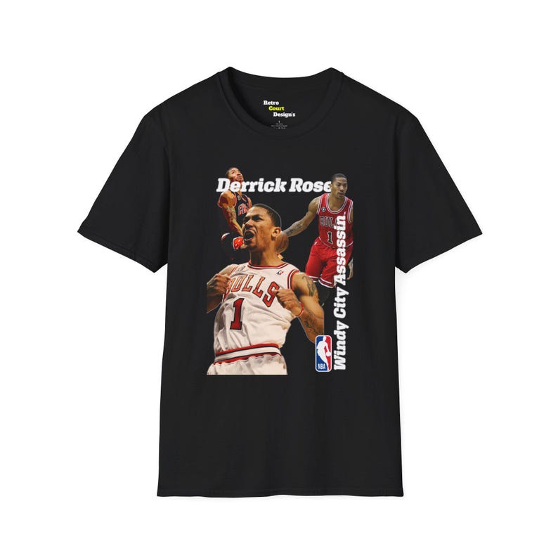 Derrick Rose Basketball Unisex T-Shirt, Perfect for Sports Fans, Gift for Basketball Lovers, NBA Party Apparel, Chicago Bulls Style