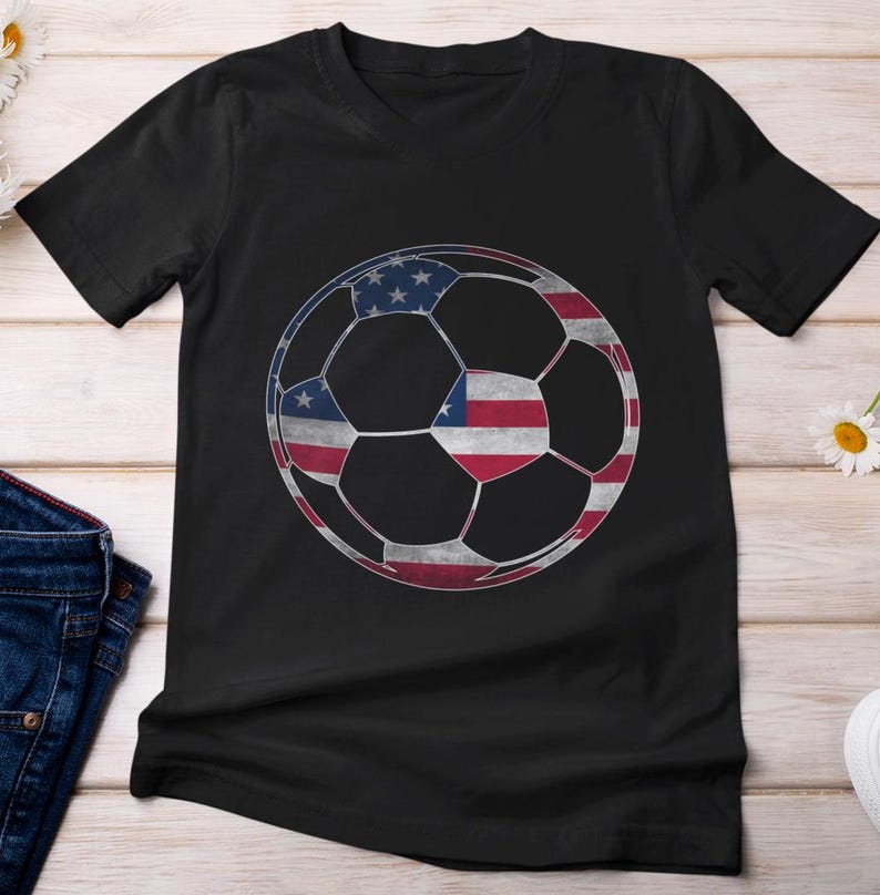 Soccer Shirt, American Flag Soccer Ball Sports Lovers Soccer Supporters Players Women Men ShirtSoccer Shirt, American Flag Soccer Ball Sports Lovers Soccer Supporters Players Women Men Shirt For Men And Women