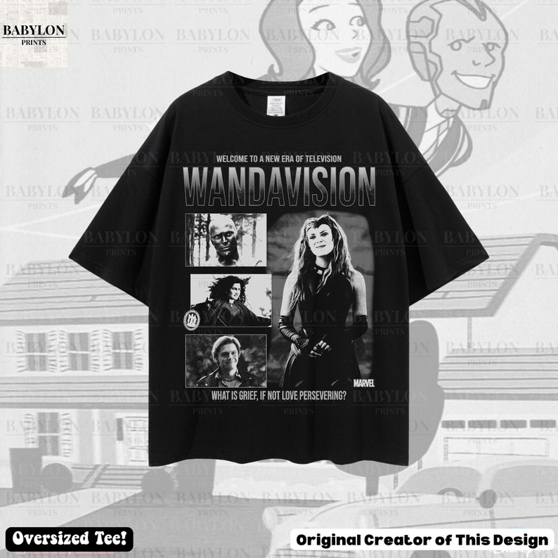 Oversized Wandavision T Shirt Scarlet Witch Shirt Vision TShirt Marvel Sweatshirt Vintage Marvel Shirt Gift Agatha All Along Agatha Harkness For Men And Women