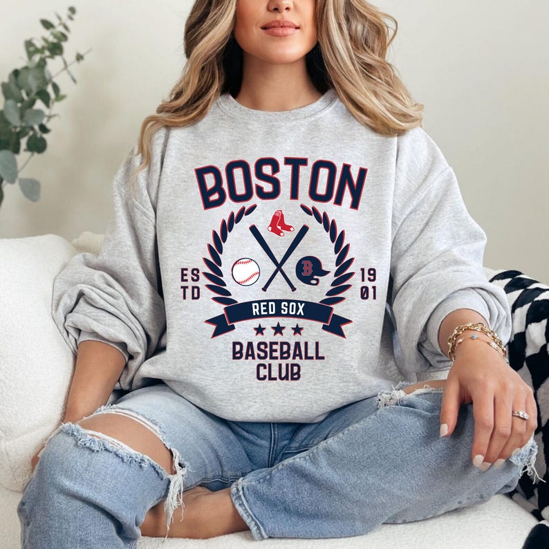 Boston Baseball Sweatshirt For Boston Fan Gift,Vintage Boston Shirt,Bos Baseball Crewneck,Unisex Boston Shirt,Boston EST 1901 Shirt,Game Day