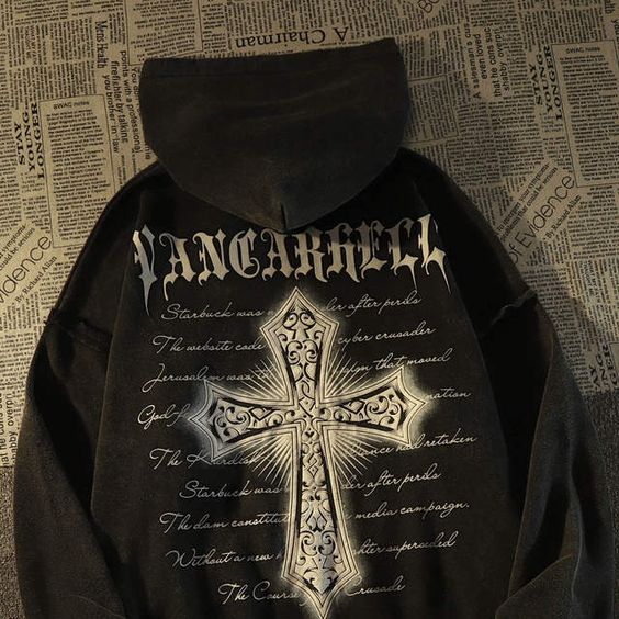 The Sign Of The Cross Printing Hoodie OutfitThe Sign Of The Cross Printing Hoodie Outfit For Men And Women