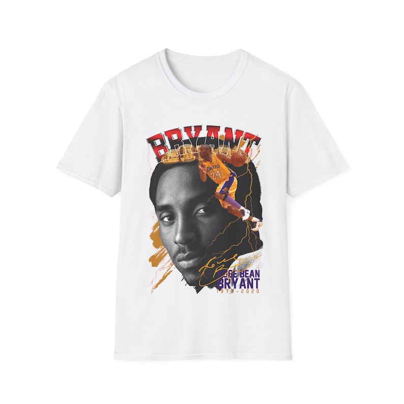 Kobe Bryant NBA Graphic Retro Tee Shirt Mens Los Angeles Lakers Electric USA Basketball Clothes For Him Gift