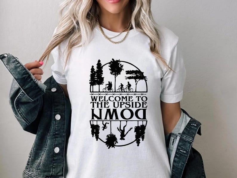 Stranger Things Inspired T-Shirt - Welcome To The Upside Down Shirt For Men And Women
