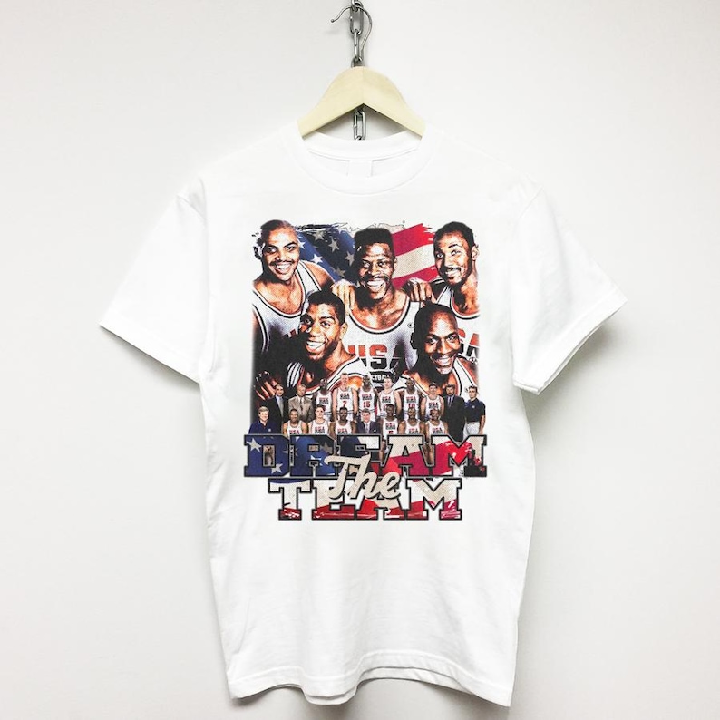 DREAM TEAM T-SHIRT | hip hop rap graphic tee | concert tour merch | vintage 90's y2k | michael jordan travis scott dennis rodman mike tyson