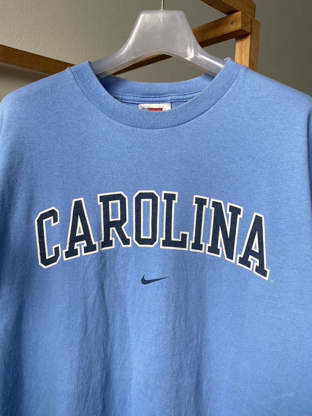 Vintage Nike UNC Carolina Spell Out Long Sleeve Tee, Shirt Outfit, Gifts For Men, Gifts For Women
