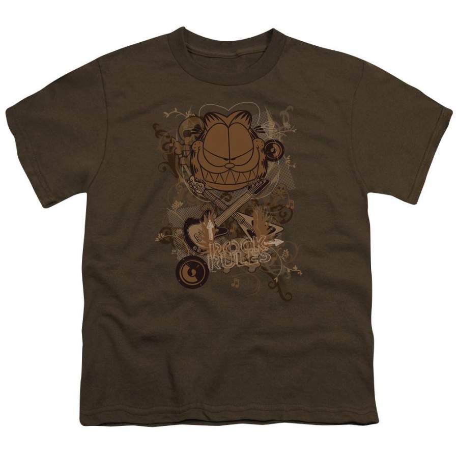Garfield Rock Rules Youth T-Shirt, Shirt Outfit Idea