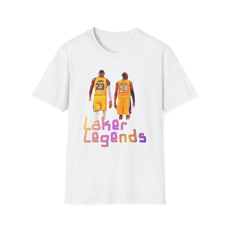 Basketball Legends Graphic Tee, Laker Fan Shirt, Kobe Bryant LeBron James Tshirt, Sports Apparel, Los Angeles Basketball Tee