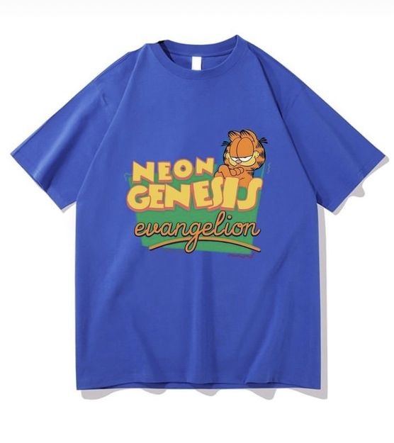 Neon Genesis Evangelion Garfield Cat Cartoon Shirt OutfitNeon Genesis Evangelion Garfield Cat Cartoon Shirt Outfit For Men And Women