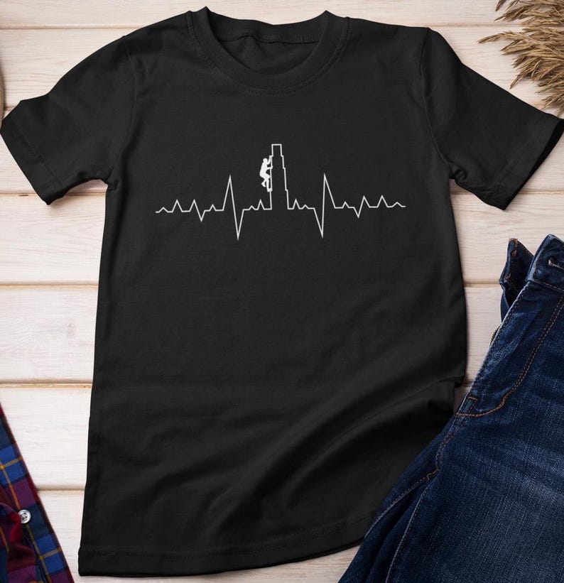 Climbing Shirt, Climber Heartbeat T-shirt, Sports Climbing Lovers Women Men ShirtClimbing Shirt, Climber Heartbeat T-shirt, Sports Climbing Lovers Women Men Shirt