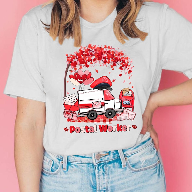 Postal Worker Valentine shirt, Postal Truck Shirt, Valentine's Day Shirt, Valentine Postal Shirt, Mail Lady Shirt For Men And Women