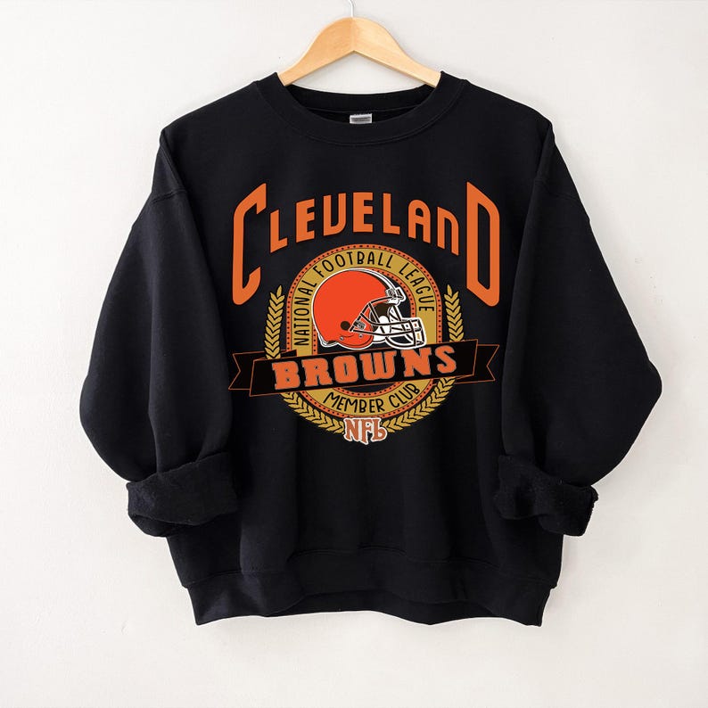 Cleveland Football Vintage Style Sweatshirt, Retro Cleveland Football Shirt, Cleveland Fan Gift, Cleveland Football Sweater, Cleveland Fans