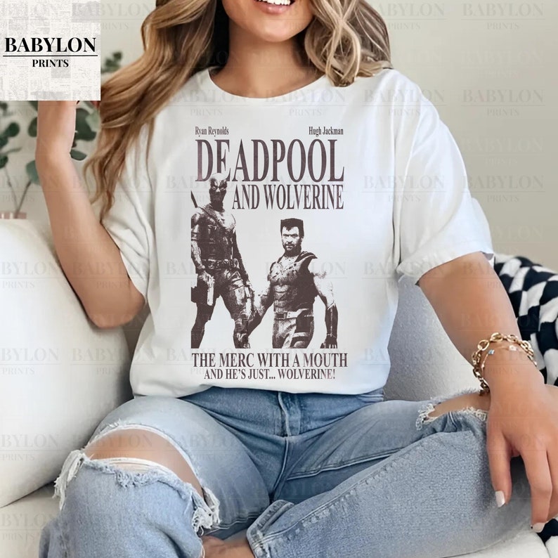 Vintage Marvel Deadpool Wolverine T Shirt, Cute Wolverine Deadpool 3 Movie Tee, Superhero Best Friends Shirt, Men's and Women's Deadpool TeeVintage Marvel Deadpool Wolverine T Shirt, Cute Wolverine Deadpool 3 Movie Tee, Superhero Best Friends Shirt, Men's and Women's Deadpool Tee For Men And Women