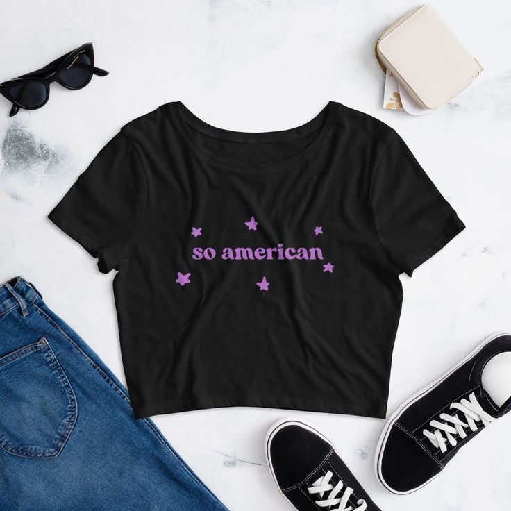 So American Crop Top (Very Thin, Comfy Material) (Runs Small)