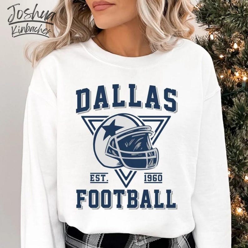 Vintage Dallas Cowboy Football Crewneck Sweatshirt, Football Sweatshirt, Retro Style 90s Sweatshirt, Graphic Tee Gift For Football Fan Sport For Men And Women