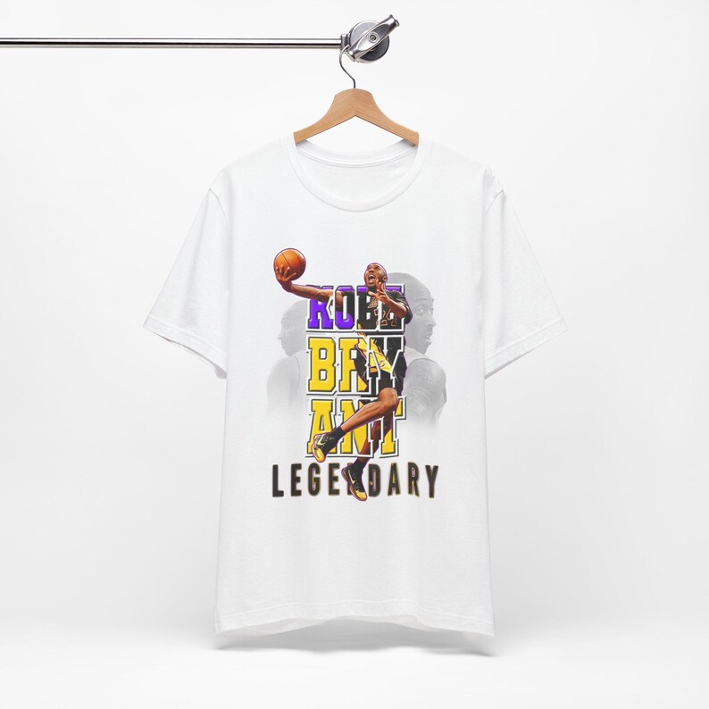 Kobe Bryant Short Sleeve T-Shirt Graphic Tee Retro NBA Los Angeles Lakers Unisex Basketball Clothes For Him Gift