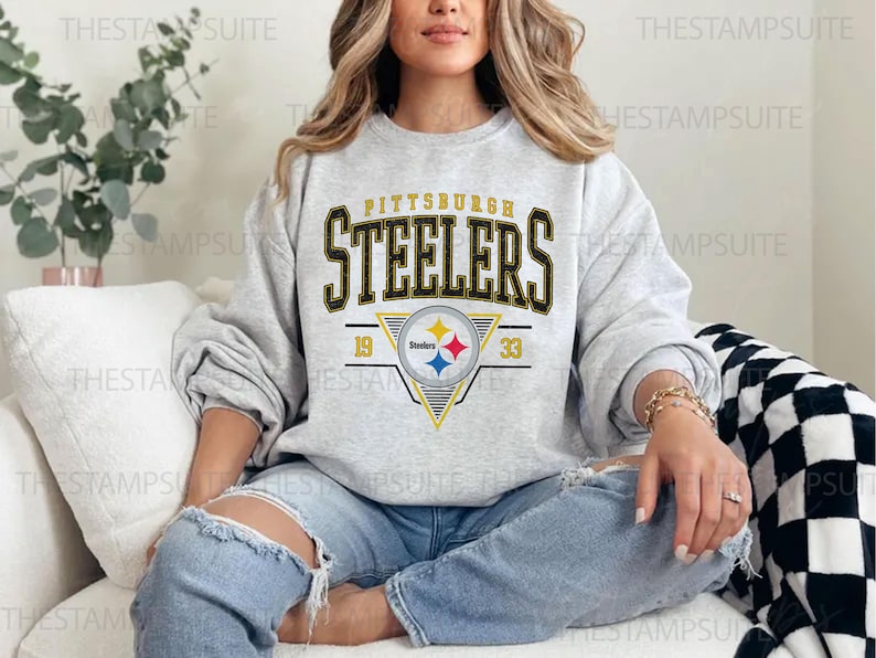Vintage Pittsburgh Football Sweatshirt, Distressed Pittsburgh Football Sweatshirt, Pittsburgh Football Hoodie, Pittsburgh Fan Gift, Game Day For Men And Women