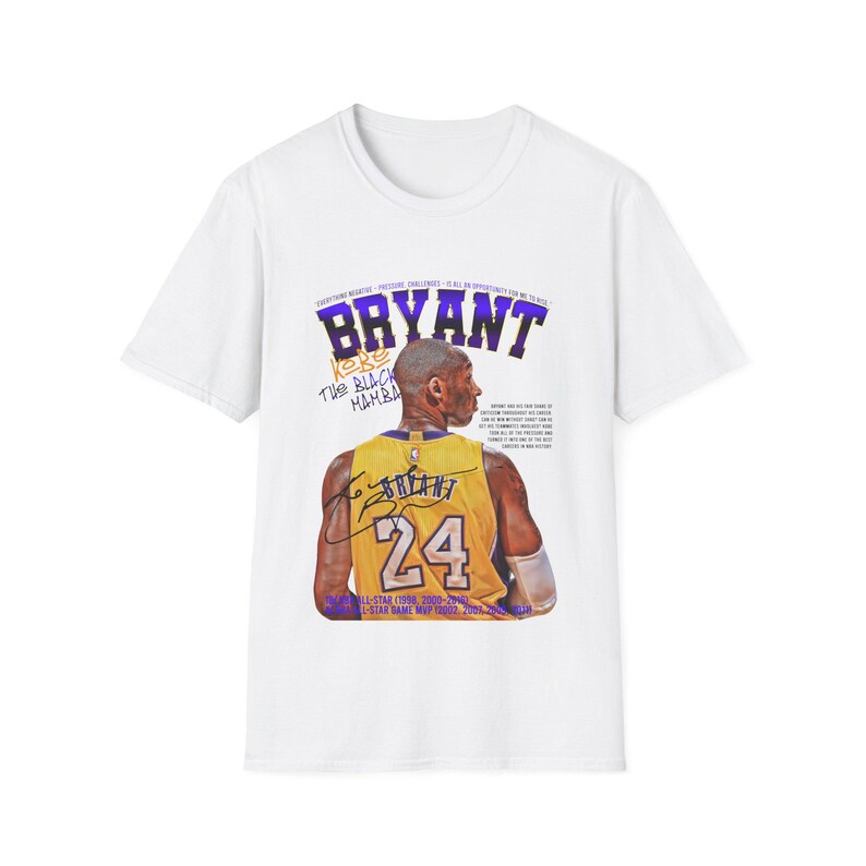 Kobe Bryant Retro NBA Graphic Tee T-Shirt Mens Los Angeles Lakers Champion Gift Basketball Clothes For Him