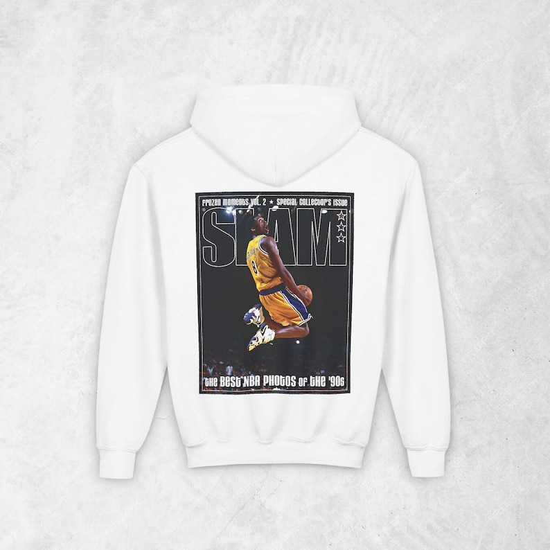 Kobe Bryant Hoodie, Los Angeles Lakers "LA" NBA SLAM Cover Sweatshirt, Unisex Sports, Vintage Basketball Streetwear, Gift For Kids, Youth