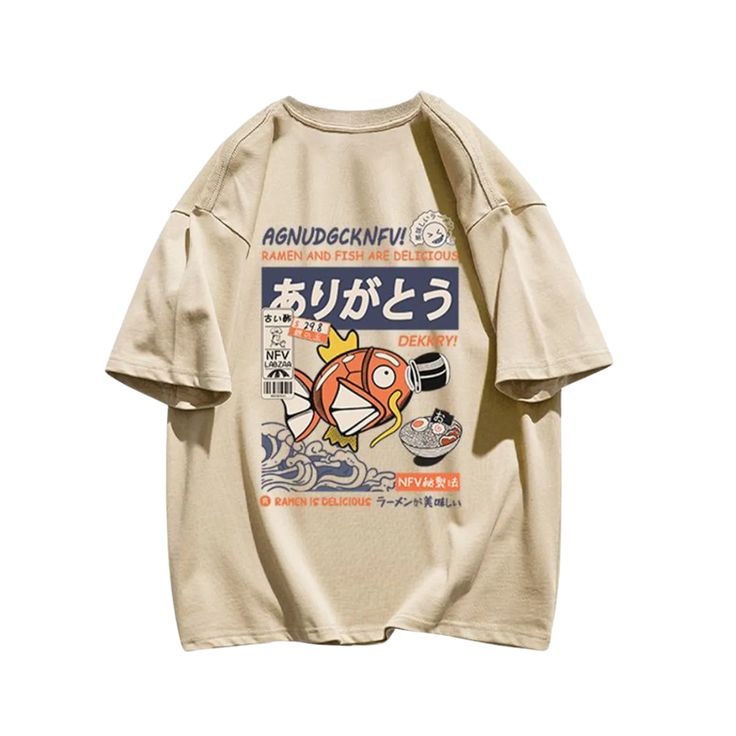 Cute Cartoon Fish Graphic T-Shirt