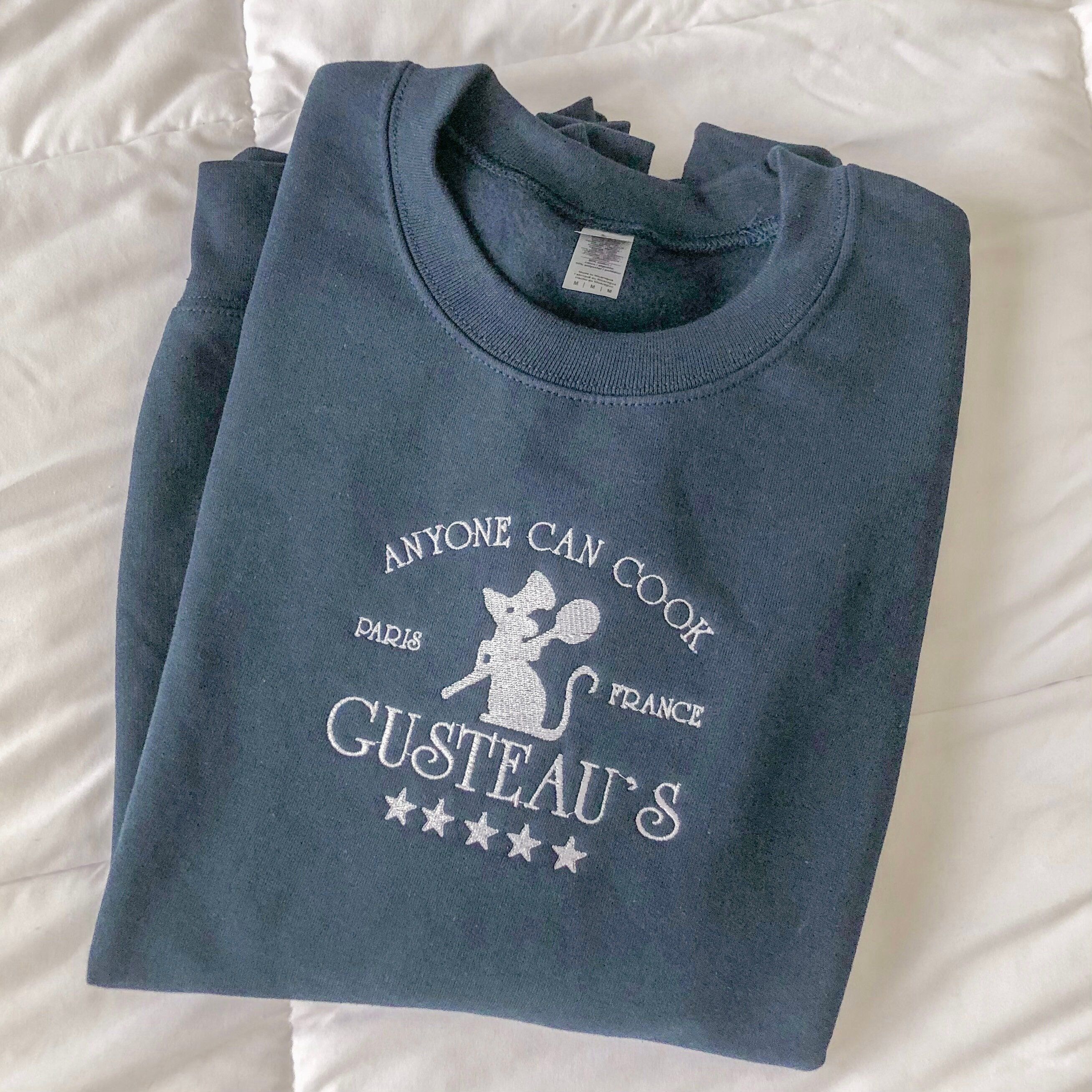 Anyone Can Cook Embroidered Sweatshirt - - Full Size Krixshop