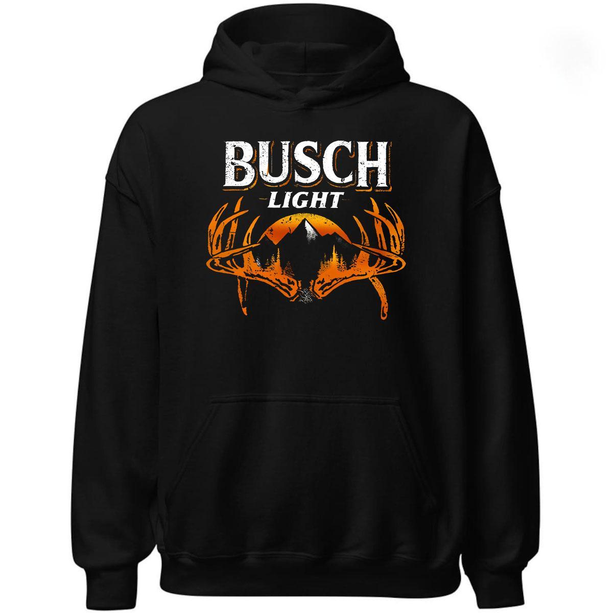 usch Light Deer Antler Hoodie, Busch Light Hunting Shirt, Christmas Beer Shirt, Hunting Shirt, Gifts for Him, Graphic Beer Tee