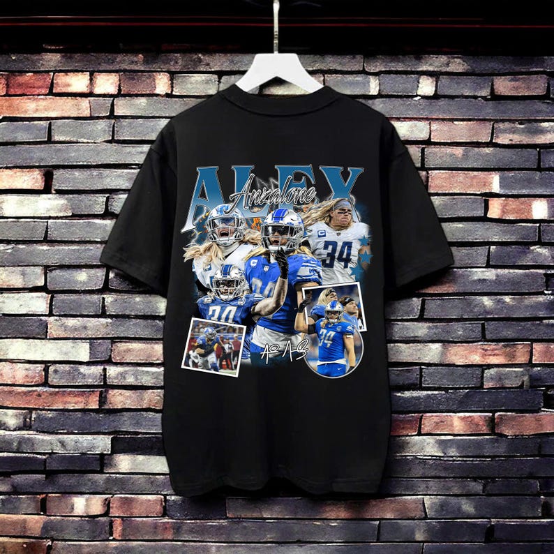 Vintage 90s Graphic Style Alex Anzalone T-Shirt, Alex Anzalone shirt, Vintage Oversized Sport Tee, Retro American Football Bootleg Gift