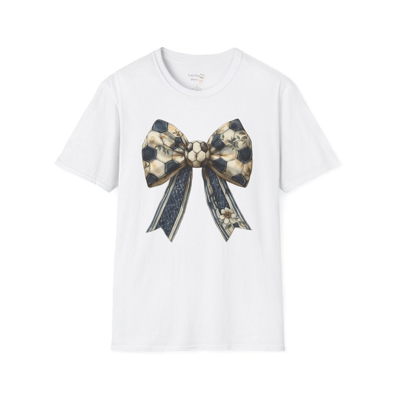 Soccer Bow Unisex Softstyle T-Shirt, gildan 64000, soccer mom, soccer mom shirt, sports momSoccer Bow Unisex Softstyle T-Shirt, gildan 64000, soccer mom, soccer mom shirt, sports mom For Men And Women
