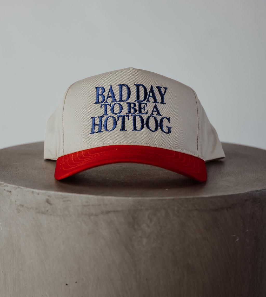 Bad Day to Be a Hot Dog Embroidered Trucker Hat *original Designer* - Etsy - - Full Size Krixshop