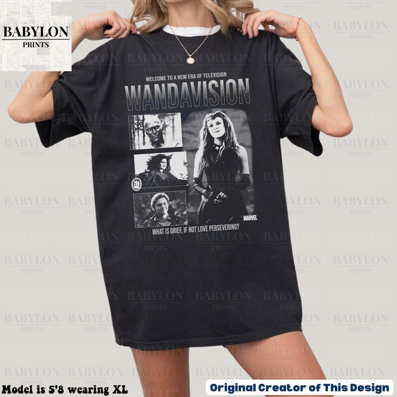 Vintage Wandavision T Shirt Scarlet Witch Shirt Vision T Shirt Marvel Sweatshirt Vintage Marvel Shirt Gift Agatha All Along Agatha Harkness For Men And Women