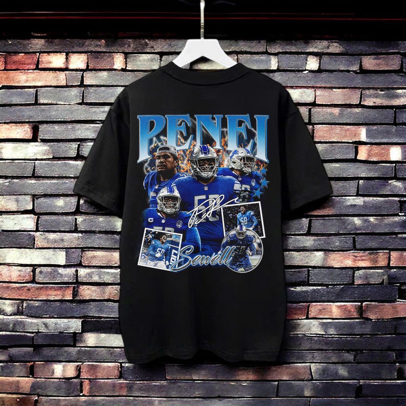 Vintage 90s Graphic Style Penei Sewell T-Shirt, Penei Sewell shirt, Vintage Oversized Sport Tee, Retro American Football Bootleg Gift