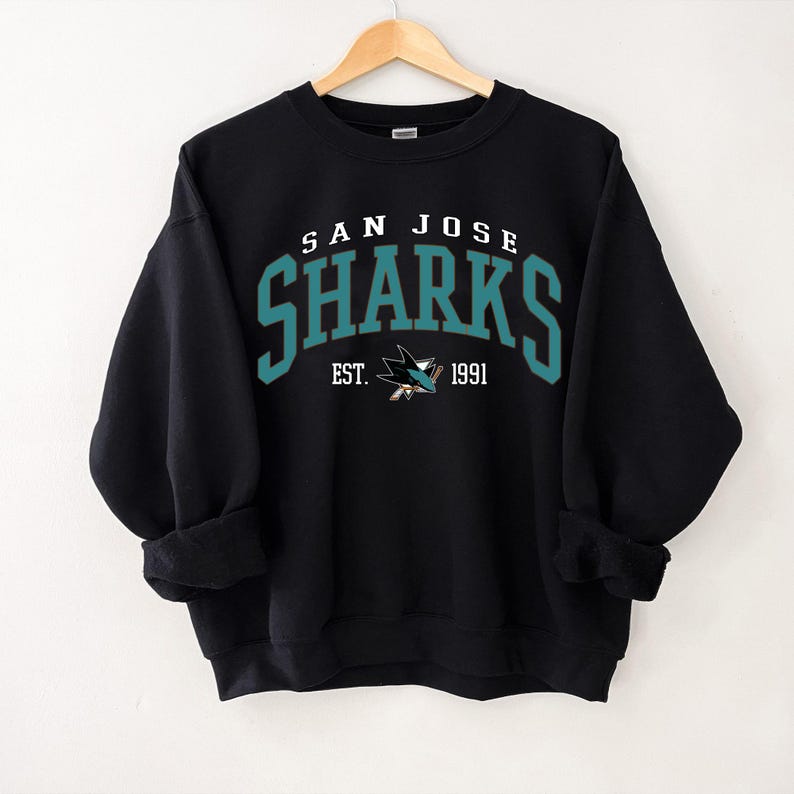 Retro San Jose Sharks Shirt, Crewneck San Jose Sharks Sweatshirt, Jersey Hockey Gift For fan For Men And Women