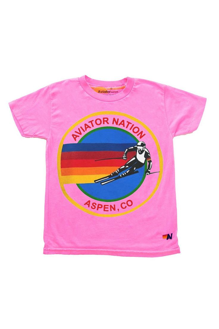 KID‚Äö√Ñ√¥S AVIATOR NATION ASPEN TEE ‚Äö√Ñ√¨ NEON PINK