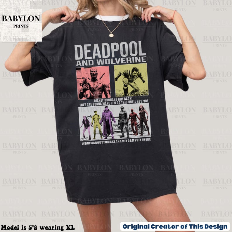 Vintage Deadpool Wolverine T Shirt Deadpool Meme T Shirt Funny Marvel Sweatshirt Vintage Marvel Shirt Gift Blade Gambit X-23 Wolverine Shirt For Men And Women