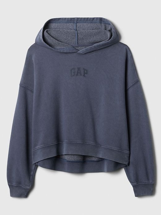 Relaxed Gap Mini-Logo Cropped Hoodie For Men And Women