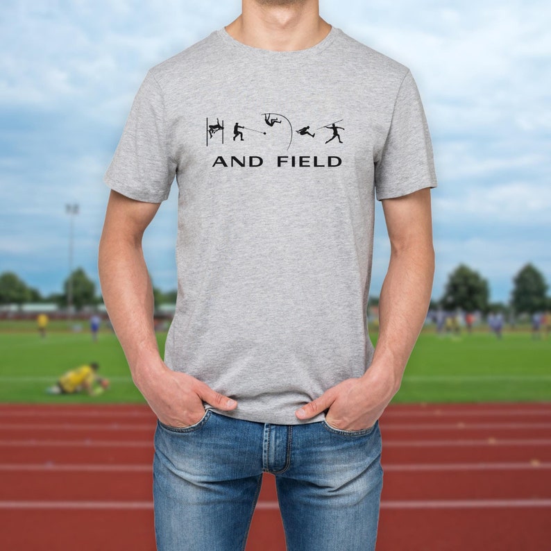 Track and Field Minimalist Short Sleeve Gray T-Shirt, Unisex Softstyle Tee, Field Events Illustrations, Athletic Apparel, Gift for Mom DadTrack and Field Minimalist Short Sleeve Gray T-Shirt, Unisex Softstyle Tee, Field Events Illustrations, Athletic Apparel, Gift for Mom Dad For Men And Women