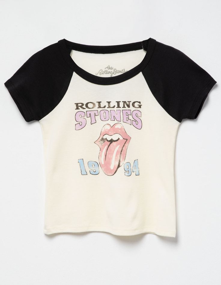 ROLLING STONES Girls Raglan Tee For Men And Women