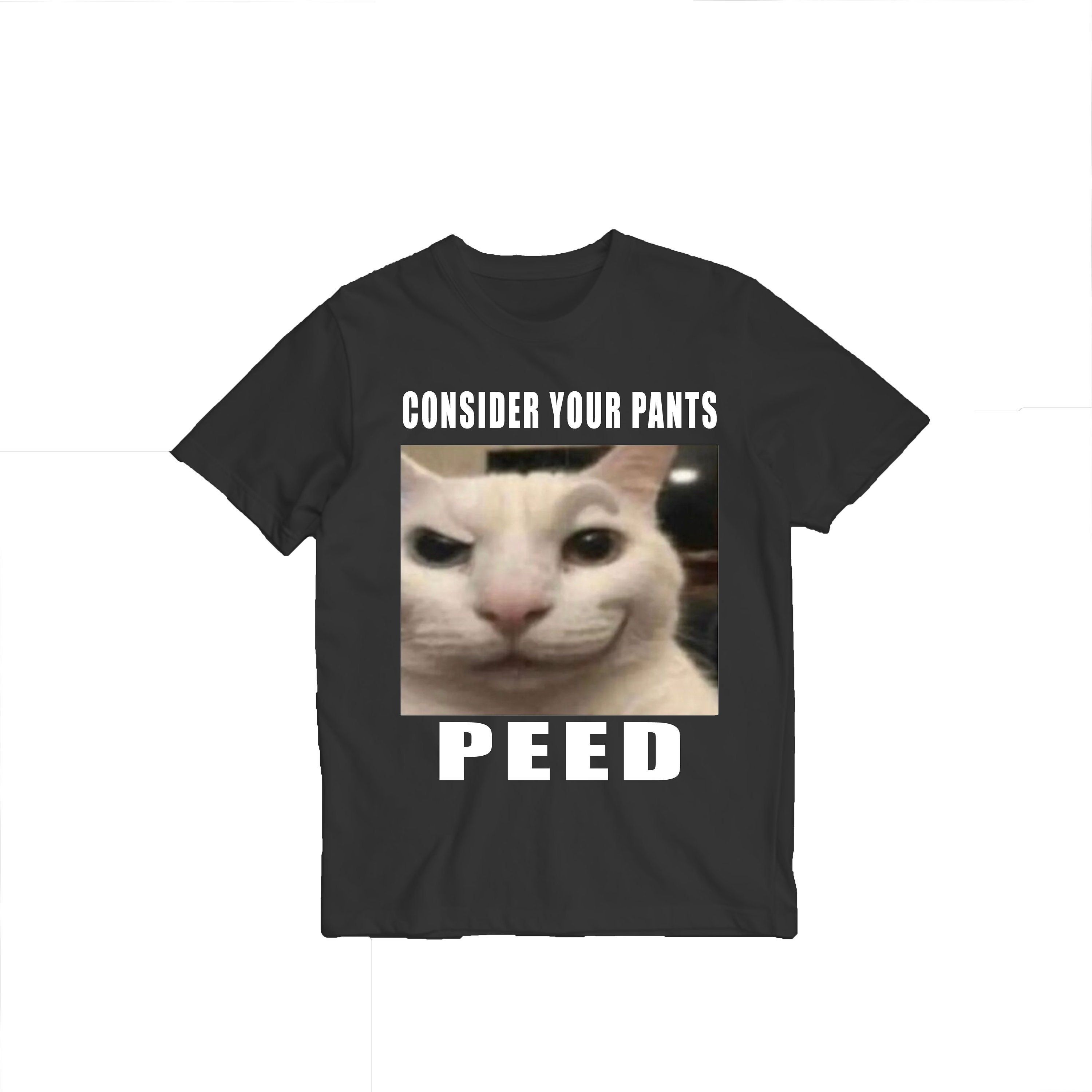 Consider Your Pants Peed Meme t-shirt, cat meme shirts, goofy ahh tiktok teenager apparel, silly cat tshirt, shirts that go hard, memes tee - - More Option - Outfits For US