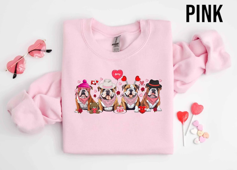 Bulldog Valentine Sweatshirt, Bulldog Valentine's Day Shirt, Bulldog Mom Valentine Shirt, Bulldog Lover Gift, My Dog Is My Valentine Shirt For Men And Women