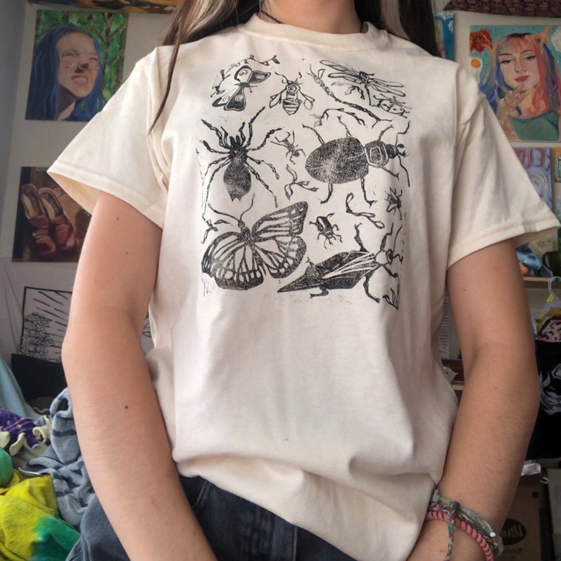 bug design cotton t shirt