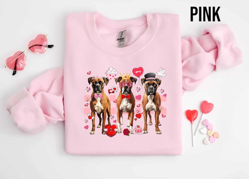 Boxer Valentine Sweatshirt, Boxer Valentine's Day Shirt, Valentines Dog Shirt, Boxer Mom Shirt, Boxer Lover Gift, My Dog Is My Valentine Tee