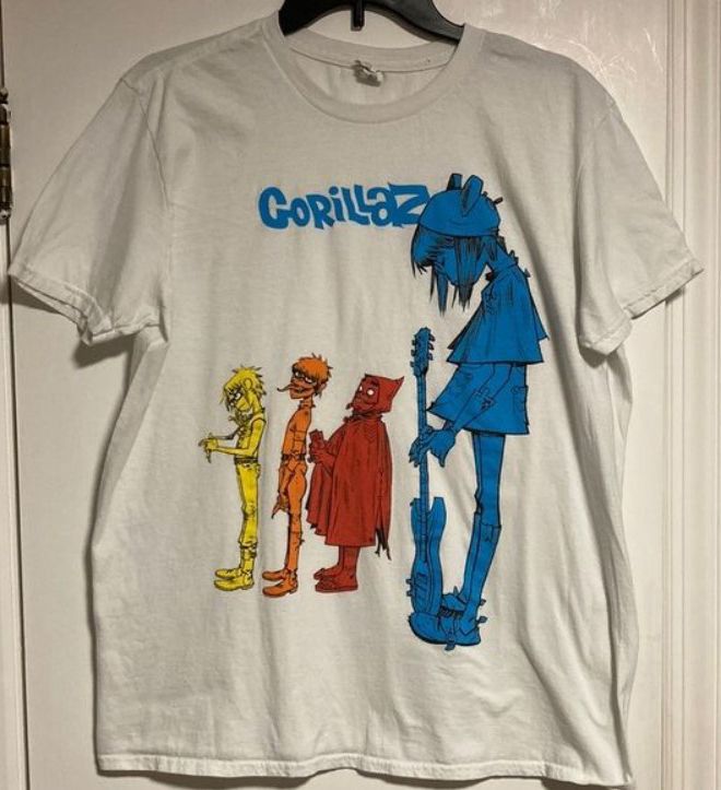 Vintage Gorillaz Band Tee Retro Music T Shirt