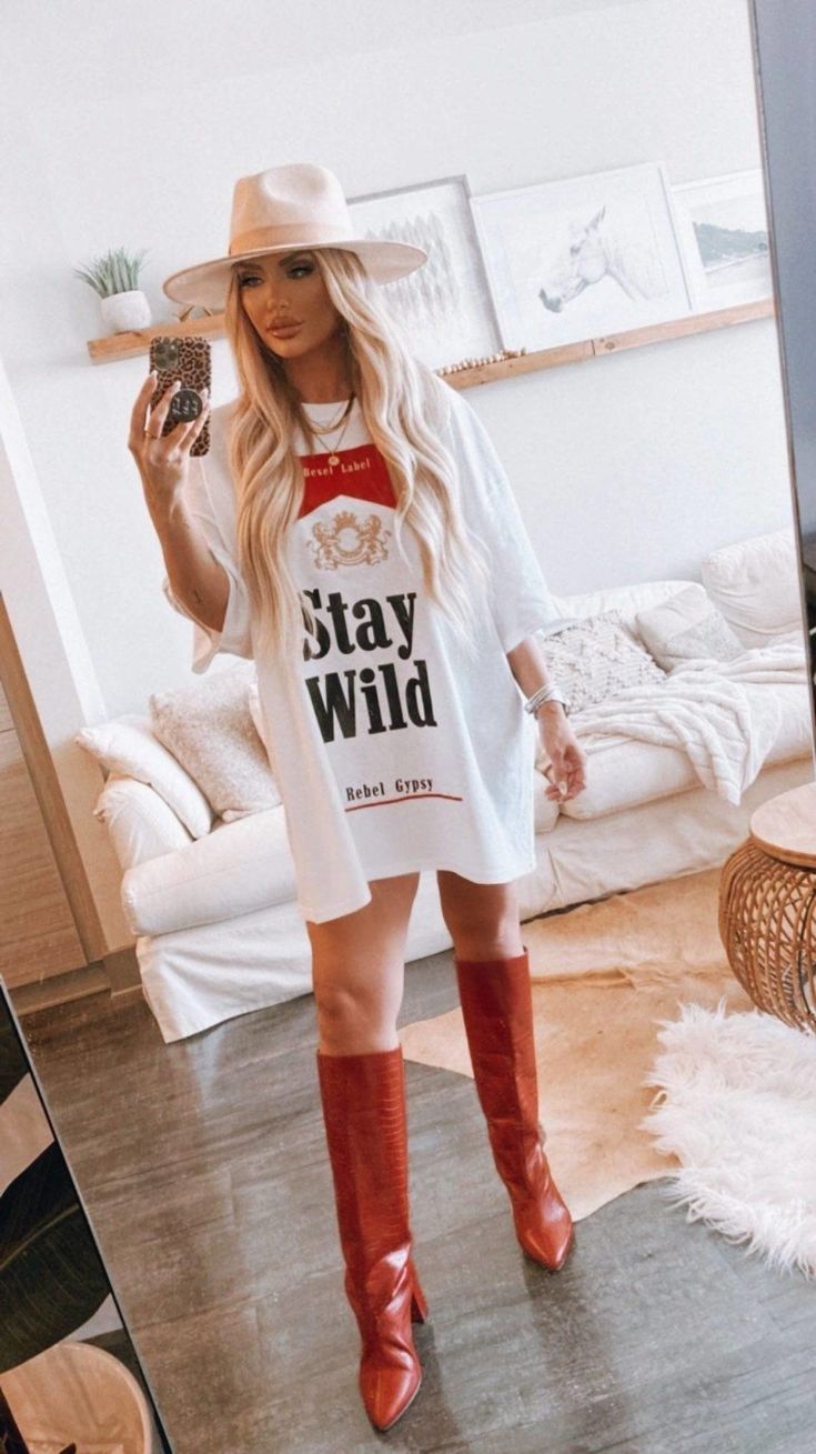 White Stay Wild T-Shirt Tee Dress