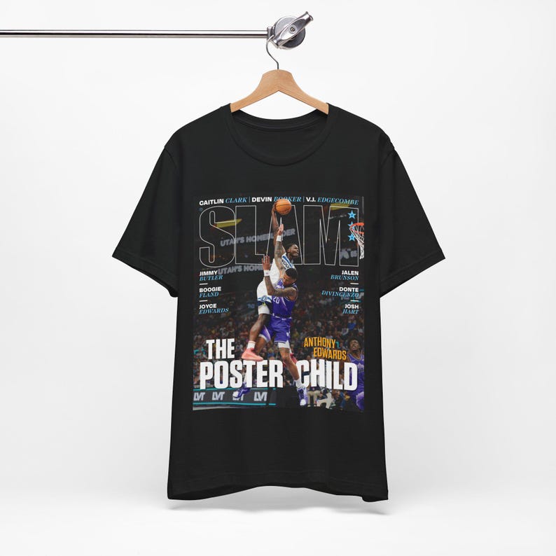 Anthony Edwards Minnesota Timberwolves NBA Slam Cover Tee Shirt, Basketball NBA, NBA gift, t-shirt Unisex Jersey Short Sleeve Tee